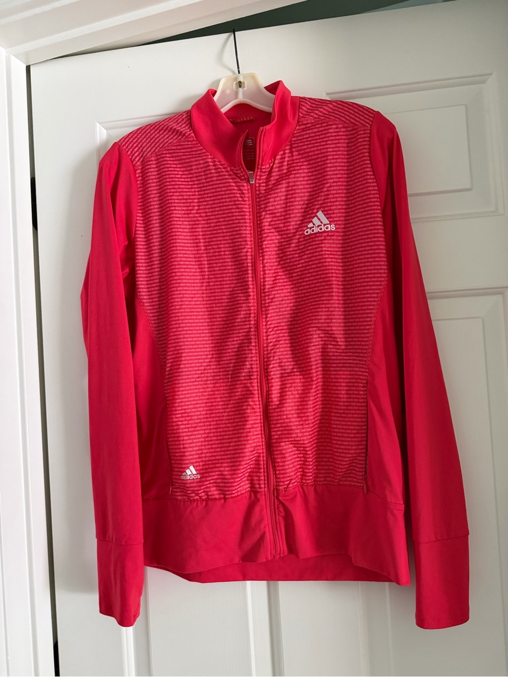 adidas Women's Reddish/Orange Full-Zip Athletic Jacket